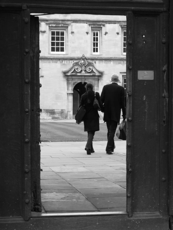 An Oxbridge college seen from the outside