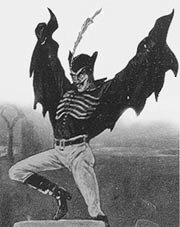 Spring Heeled Jack auf einer Illustration um 1890