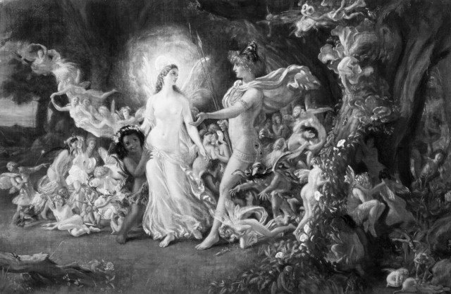 Study for The Quarrel of Oberon and Titania, Joseph Noel Paton, um 1849